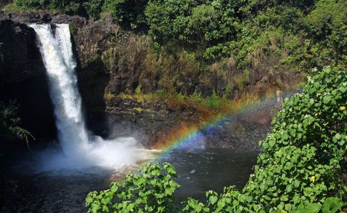 Big island Rainbow Falls rainbow