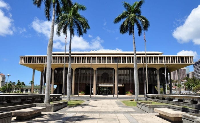 Oahu State Capital entrance