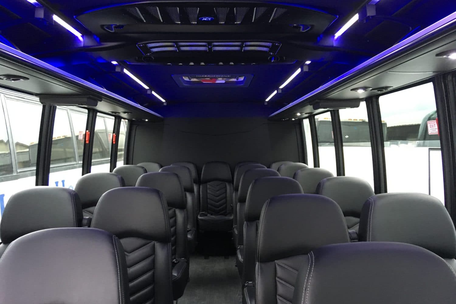 Premium Luxury Shuttle Bus Tour - Black - Interior
