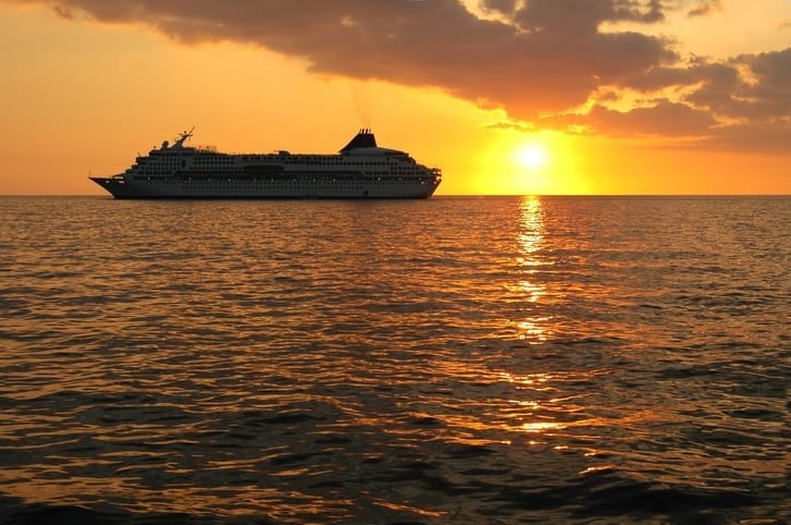 cruise ship at sea