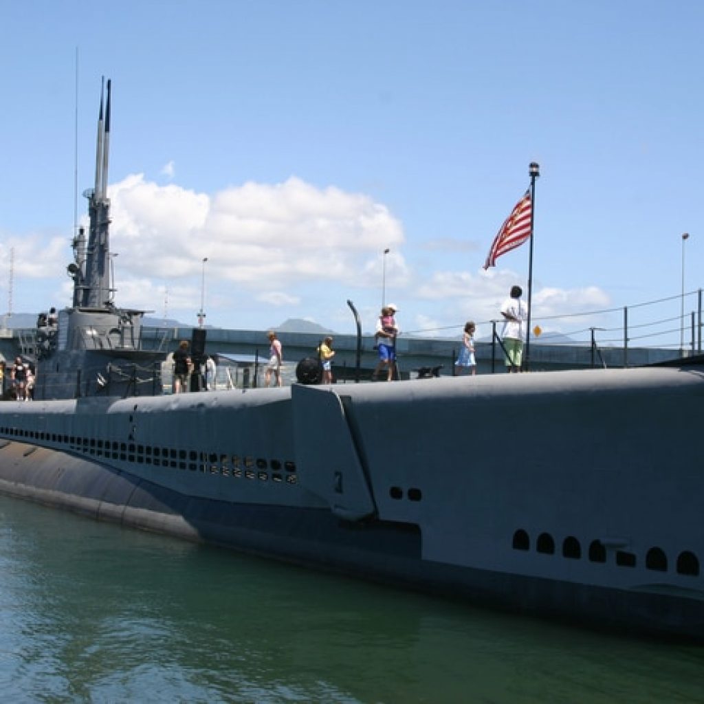 USS Bowfin (SS287) in dock at Pearl Harbor, Oahu, Hawai'i