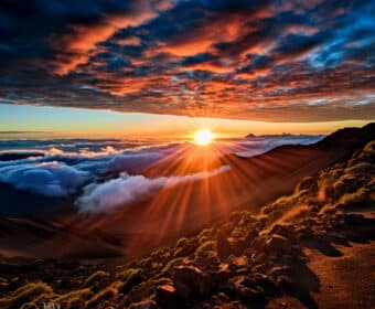 Sunrise over haleakala as seen on Polynesian Adventure Tours & Activities